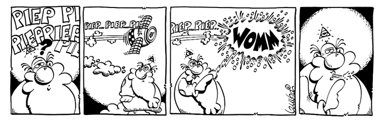 Der Satellit Ein Satellit fleigt vorbei