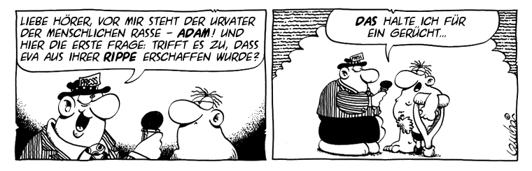 Das Interview Adam wird interviewt