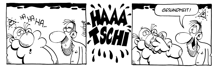 Gesundheit Gott niest