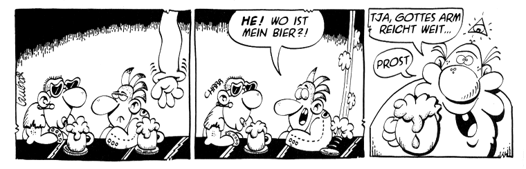 Bier Gottes Arm reicht weit