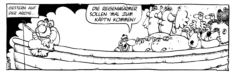 Regenwurm Angeln auf der Arche