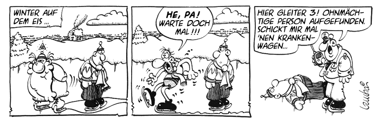 Schlittschuhfahren Winter auf dem Eis